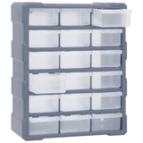 Multi-drawer Organiser with 18 Middle Drawers 38x16x47 cm - 45-Degree Angle