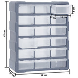 Multi-drawer Organiser with 18 Middle Drawers 38x16x47 cm - Extra Image