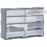 Multi-drawer Organiser with 8 Big Drawers 52x16x37 cm - Front View