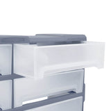 Multi-drawer Organiser with 8 Big Drawers 52x16x37 cm - Low Angle