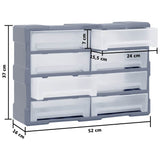 Multi-drawer Organiser with 8 Big Drawers 52x16x37 cm - Extra Image