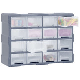 Multi-drawer Organiser with 16 Middle Drawers 52x16x37 cm - Front View
