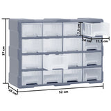 Multi-drawer Organiser with 16 Middle Drawers 52x16x37 cm - Extra Image