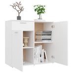 Sideboard White 80x36x75 cm Engineered Wood