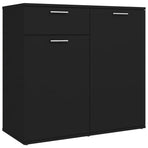 Sideboard Black 80x36x75 cm Engineered Wood
