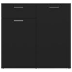 Sideboard Black 80x36x75 cm Engineered Wood