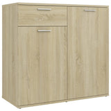 Sideboard Sonoma Oak 80x36x75 cm Engineered Wood - Front View