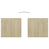 Sideboard Sonoma Oak 80x36x75 cm Engineered Wood - 45-Degree Angle