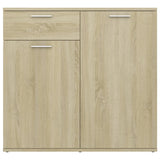 Sideboard Sonoma Oak 80x36x75 cm Engineered Wood - Rear View