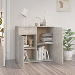 Sideboard Concrete Grey 80x36x75 cm Engineered Wood