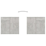 Sideboard Concrete Grey 80x36x75 cm Engineered Wood - 45-Degree Angle