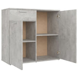 Sideboard Concrete Grey 80x36x75 cm Engineered Wood - Low Angle