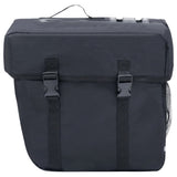 Double Bicycle Bag for Pannier Rack Waterproof 35 L Black - Side View