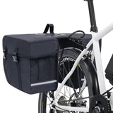 Double Bicycle Bag for Pannier Rack Waterproof 35 L Black - Close-Up Angle