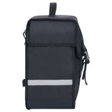Single Bicycle Bag for Pannier Rack Waterproof 21 L Black - Top-Down View
