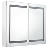 LED Bathroom Mirror Cabinet Shining White 80x12x68 cm