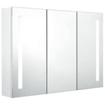 LED Bathroom Mirror Cabinet 89x14x62 cm Shining White