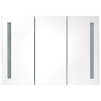 LED Bathroom Mirror Cabinet 89x14x62 cm Shining White