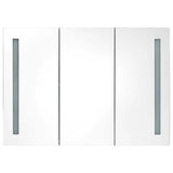 LED Bathroom Mirror Cabinet 89x14x62 cm Shining White - Side View