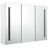 LED Bathroom Mirror Cabinet 89x14x62 cm Shining White - Top-Down View
