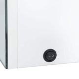 LED Bathroom Mirror Cabinet 89x14x62 cm Shining White - Rear View