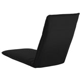 Foldable Sunlounger Oxford Fabric Black - Top-Down View