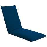 Foldable Sunlounger Oxford Fabric Navy Blue - Front View