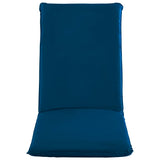 Foldable Sunlounger Oxford Fabric Navy Blue - Side View