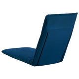 Foldable Sunlounger Oxford Fabric Navy Blue - Top-Down View
