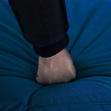 Foldable Sunlounger Oxford Fabric Navy Blue - Close-Up Angle