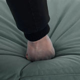 Foldable Sunlounger Oxford Fabric Grey - Close-Up Angle