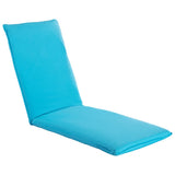 Foldable Sunlounger Oxford Fabric Blue - Front View