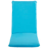 Foldable Sunlounger Oxford Fabric Blue - Side View