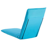Foldable Sunlounger Oxford Fabric Blue - Top-Down View