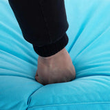 Foldable Sunlounger Oxford Fabric Blue - Low Angle