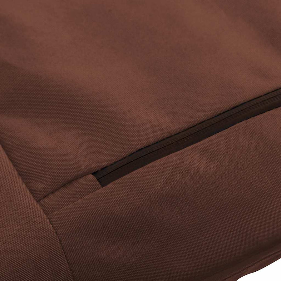 Foldable Sunlounger Oxford Fabric Brown