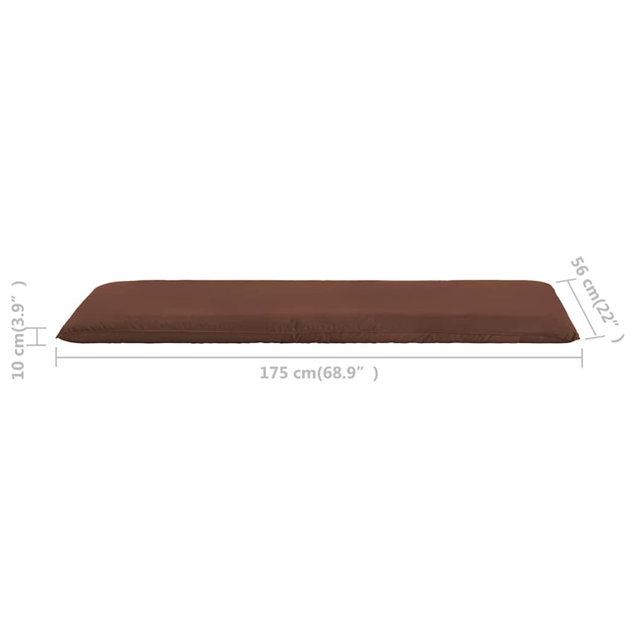 Foldable Sunlounger Oxford Fabric Brown