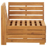 2 Piece Garden Lounge Set with Cushions Solid Acacia Wood - Side View