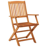 Folding Garden Chairs 2 pcs Solid Eucalyptus Wood - Front View