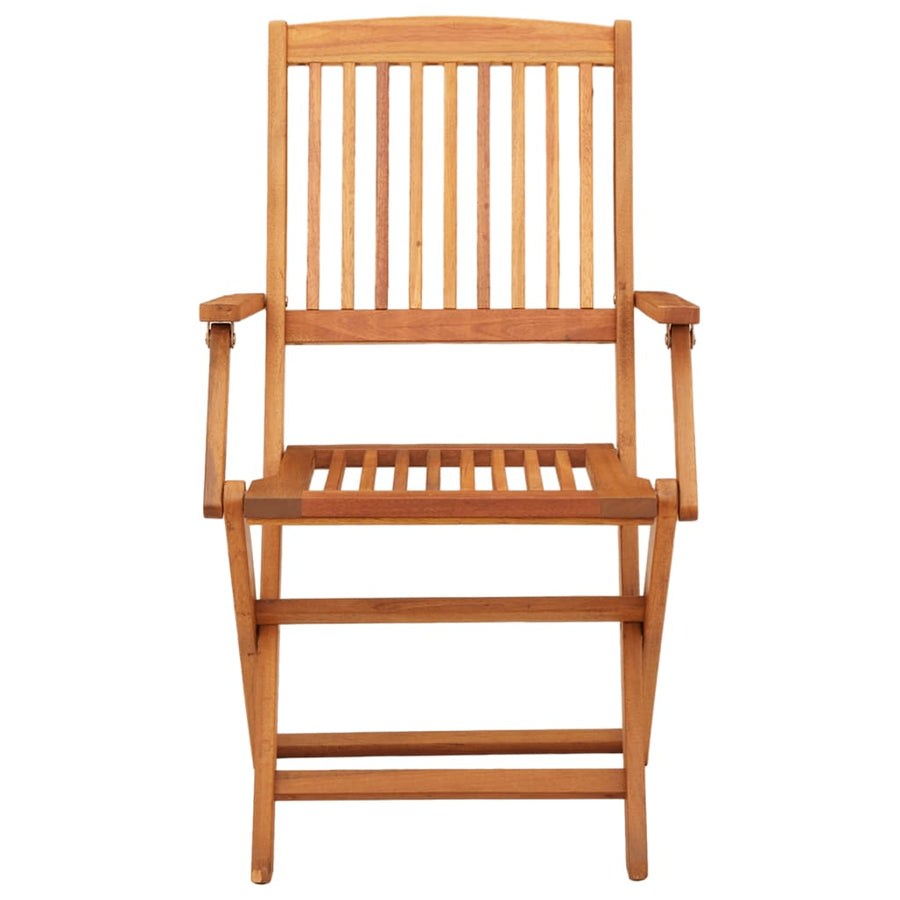 Folding Chairs 2 pcs Solid Eucalyptus Wood