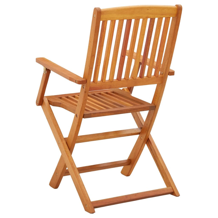 Folding Chairs 2 pcs Solid Eucalyptus Wood