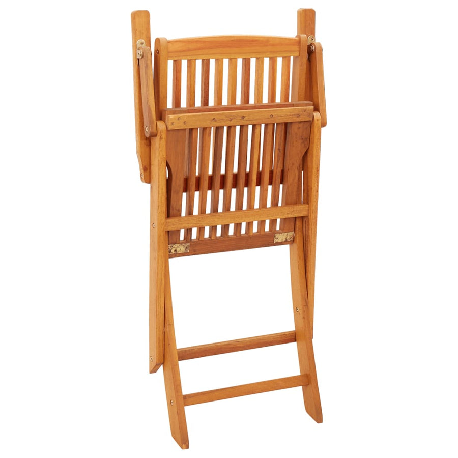 Folding Chairs 2 pcs Solid Eucalyptus Wood