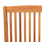 Folding Chairs 2 pcs Solid Eucalyptus Wood