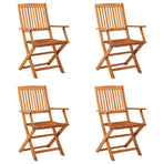 Folding Chairs 4 pcs Solid Eucalyptus Wood
