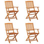Folding Chairs 4 pcs Solid Eucalyptus Wood