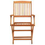 Folding Chairs 4 pcs Solid Eucalyptus Wood