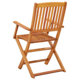 Folding Garden Chairs 4 pcs Solid Eucalyptus Wood - 45-Degree Angle