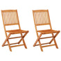 Folding Chairs 2 pcs Solid Eucalyptus Wood