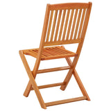 Folding Garden Chairs 2 pcs Solid Eucalyptus Wood - 45-Degree Angle