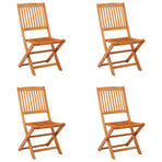 Folding Chairs 4 pcs Solid Eucalyptus Wood